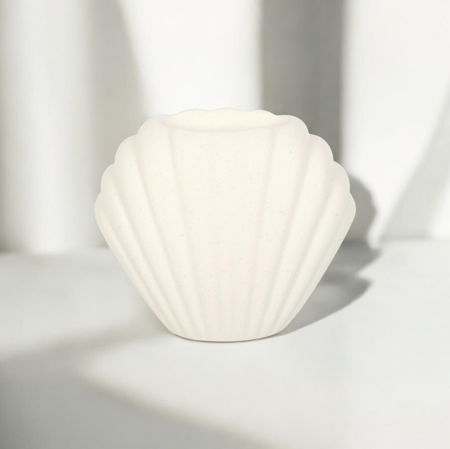 Cream Seashell Tea Light Burner
