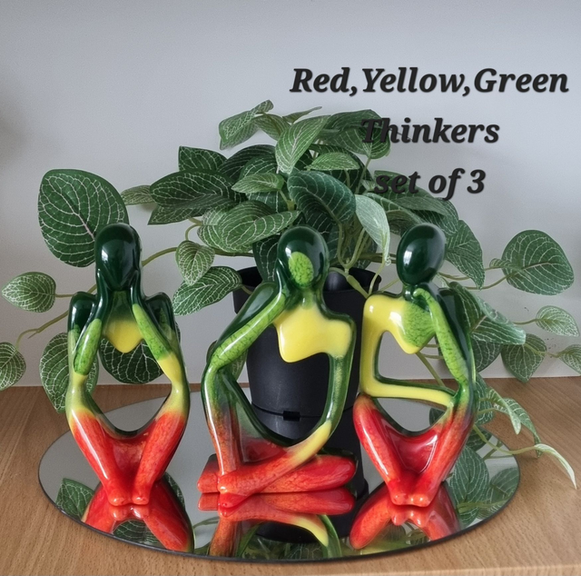  Three Thinkers` ornaments (sold as set of 3)