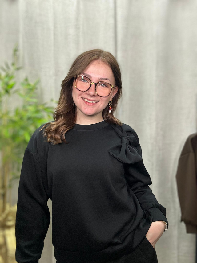 Sweater met strik zwart