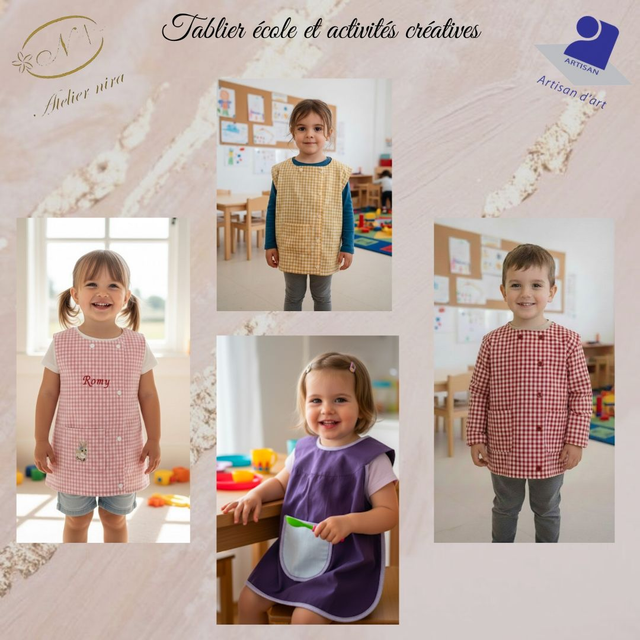 Tablier école et activités créatives