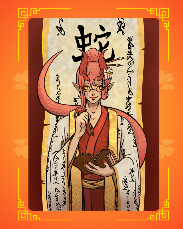 Affiche-Zodiaque chinois-Serpent