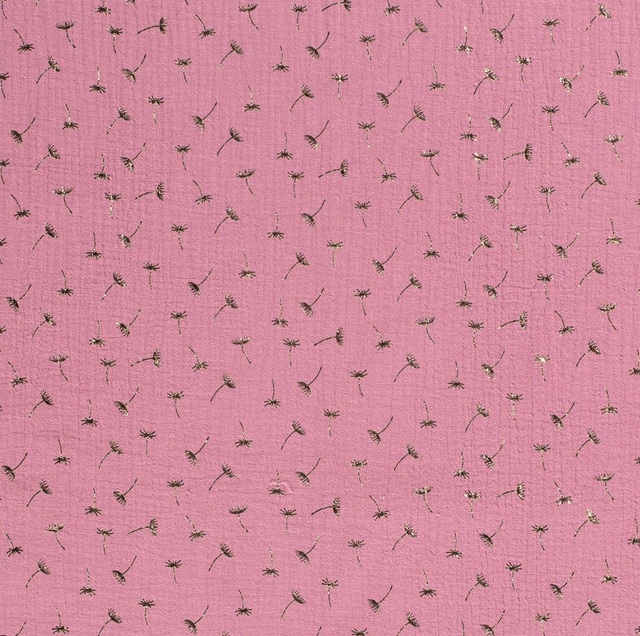 Musselin 0,5m Glitzer Pusteblume pink 