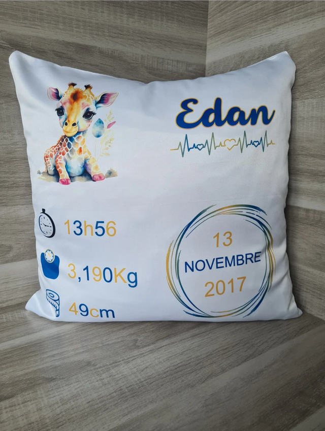 Housse de coussin + Rembourrage Personnalisable  40x40cm