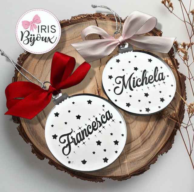 Decorazione natalizia nome con stelline 