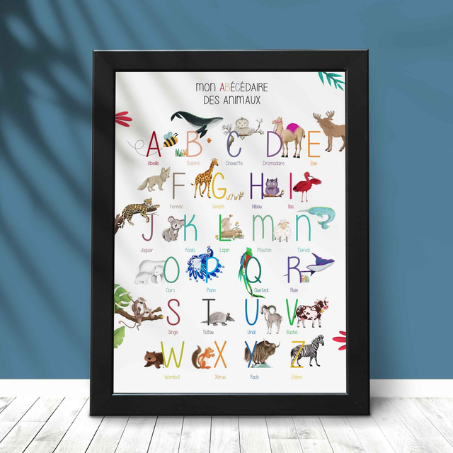 Affiche Abécédaire des animaux 