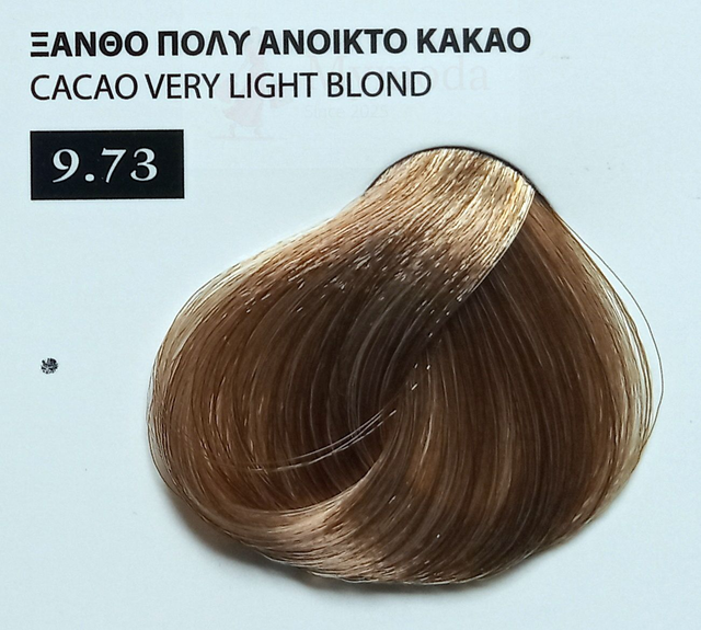 ΒΑΦΗ ΜΑΛΛΙΩΝ EXCLUSIVE ΣΕ ΕΠΑΓΓΕΛΜΑΤΙΚΗ ΣΥΣΚΕΥΑΣΙΑ 100ml Νο 9.73 ΞΑΝΘΟ ΠΟΛΥ ΑΝΟΙΚΤΟ ΚΑΚΑΟ