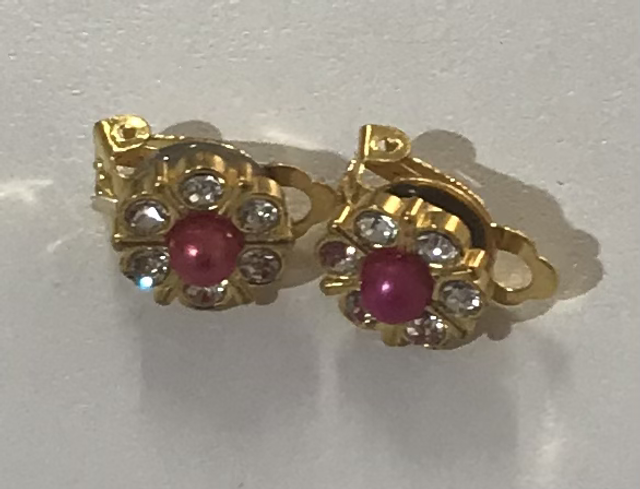 Rose Pink Clip On Earrings- COE20