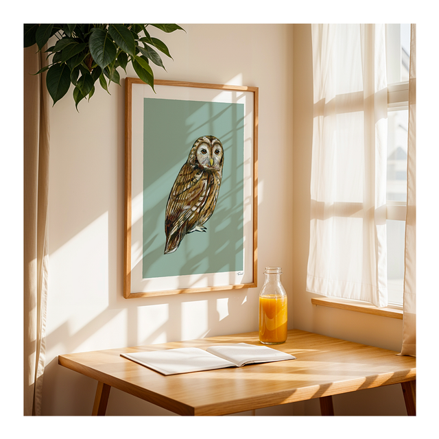 &#039;Tawny Owl&#039; art print