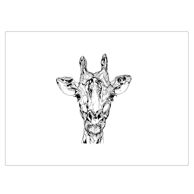 B&amp;W A3 print - giraffe