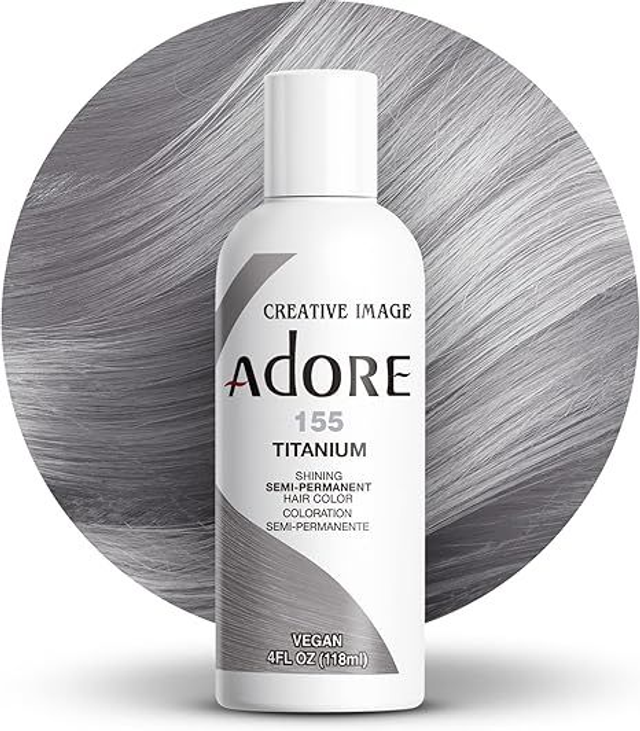 Adore Shining Semi Permanent Hair Colour  118ML (155 Titanium)