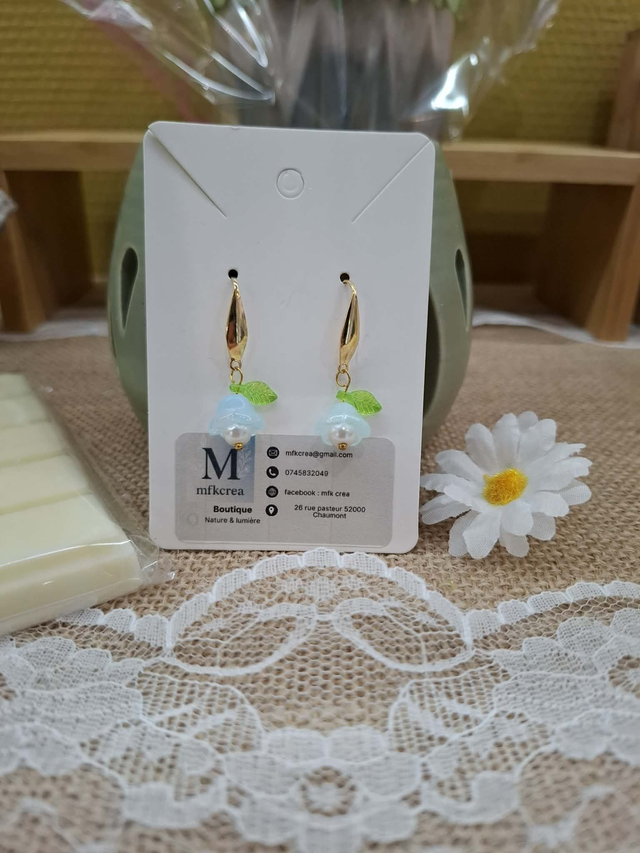 Boucle d'oreilles fleur