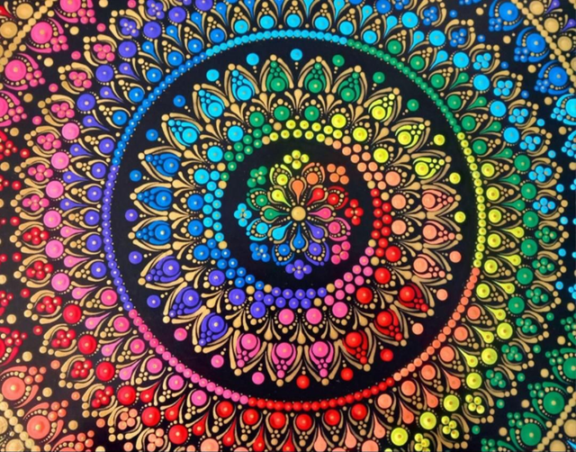 Décoration Murale - Tableau en bois Mandala