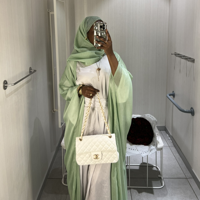 Mint Sage Crinkle Abaya 