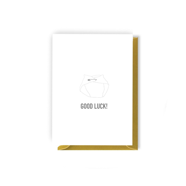 Nappy Good Luck - Illustrated New Baby Card  