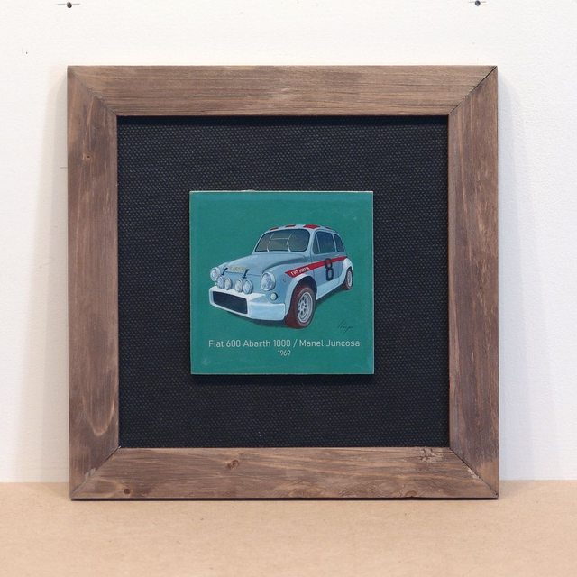 Artimotor enmarcado 21x21 - 1969 Fiat Abarth 600 Manel Juncosa