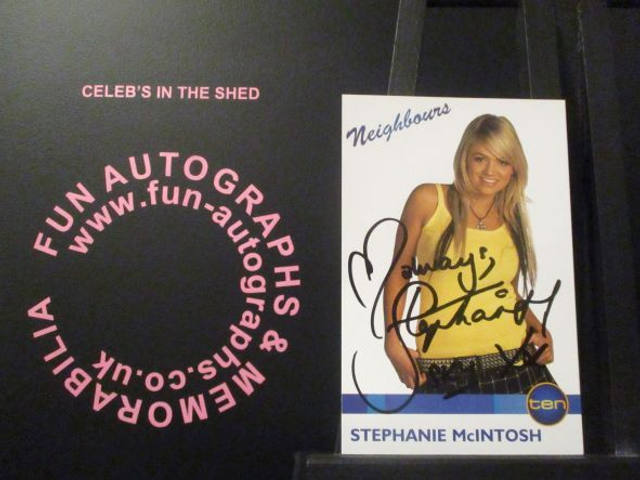 Stephanie McIntosh (Sky Mangel) Authentic Autographed Neighbours 6x4 Cast Card
