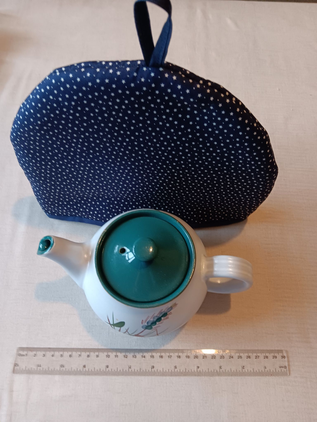 Tea Cosy Navy Stars Print Fabric 4-6 Cup