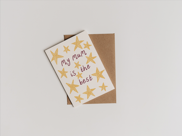 "My Mum Is The Best" Stars Card
