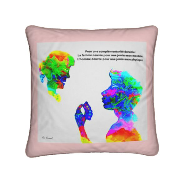 Coussin Poésie 30x30 en velours doux