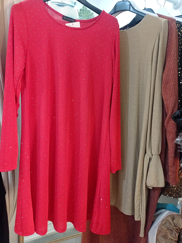 Vestido punto corto Strass
