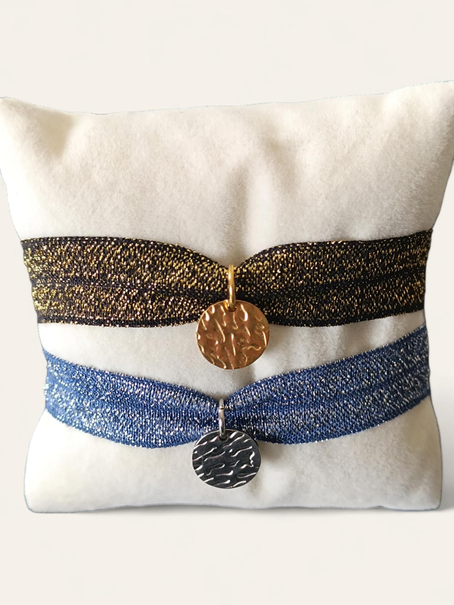 Bracelet Ruban pampille Martelée 