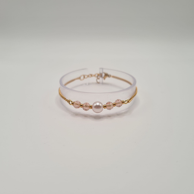 Victoria rose/doré (Bracelet)