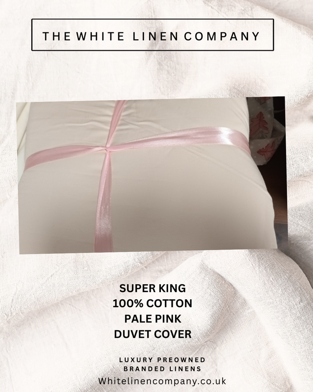 M &amp; S - SUPER KING - Pale Pink Duvet Cover,Deep Fitted Sheet 2 Oxford Pillowcase