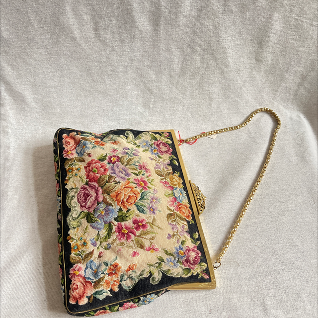 Petit Point Handtasche 1950er Jahren 