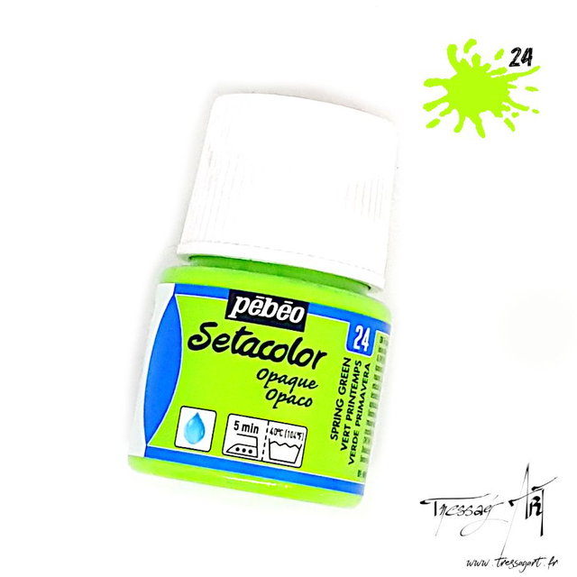 PEBEO - PEINTURE TEXTILE SETACOLOR OPAQUE VERT PRINTEMPS 45mL - PB009024