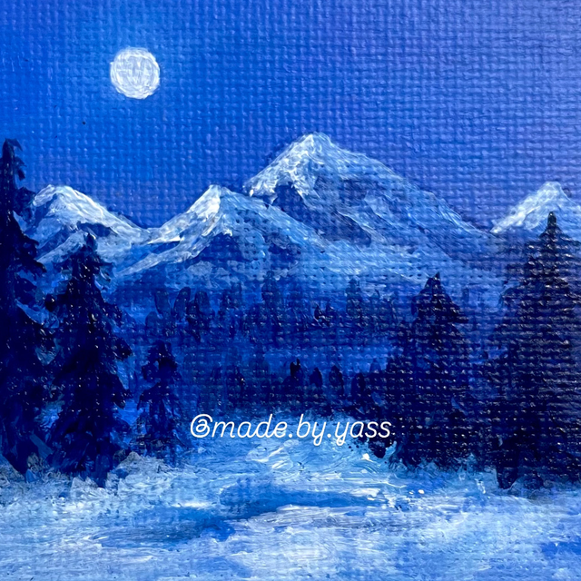 Mini Toile Nuit En Montagne