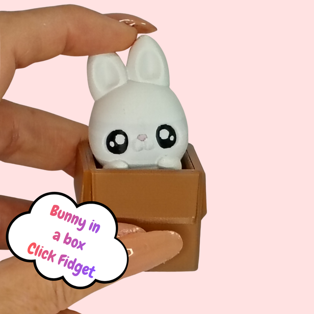 Bunny in a Box Fidget Clicker