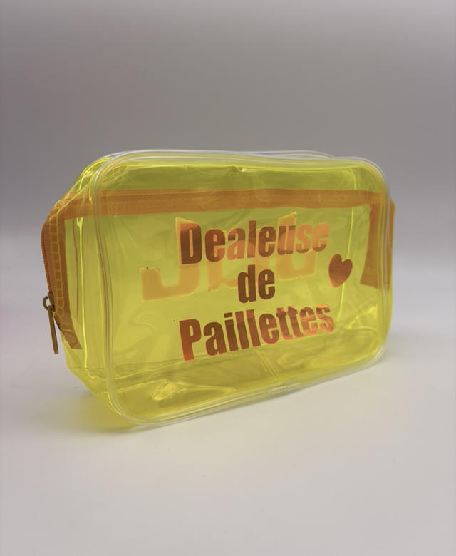 Pochette PVC jaune phospho 