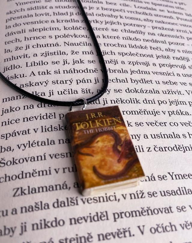 Náhrdelník mini knížka Hobit