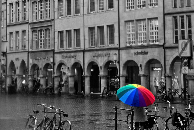 Regentag am Prinzipalmarkt