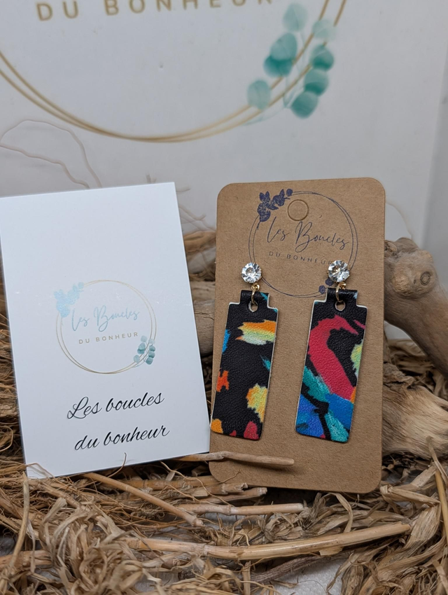 Boucles d'oreilles Simply multicolore s013