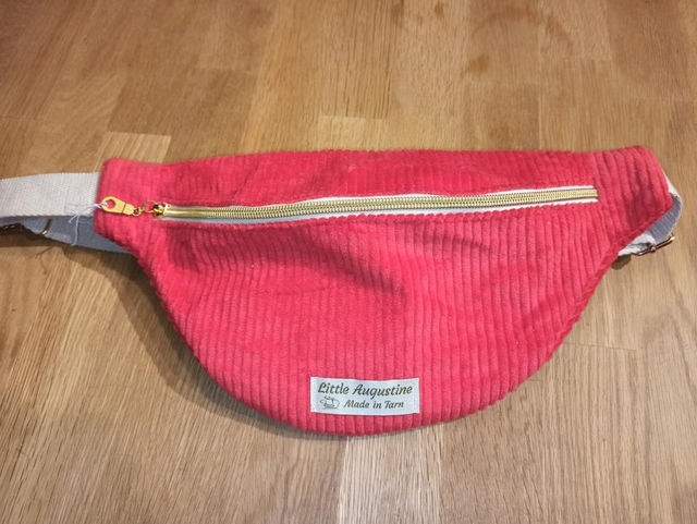 Sac Banane Velours Rouge