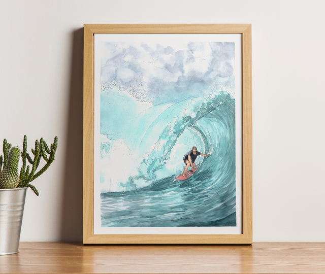 Teahupoo - Tahiti | Aquarelle 