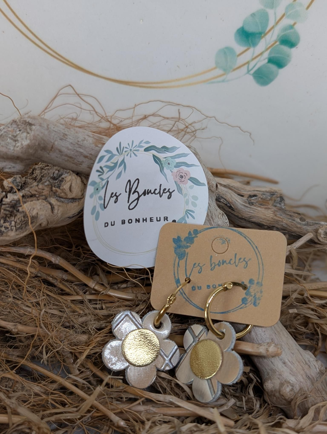 Créoles Marguerite doré 