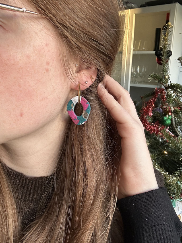 Pampilles Alba ronde bleu canard