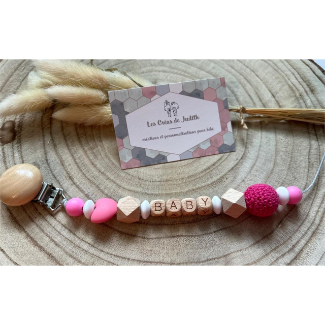 attache-tétines ROSES