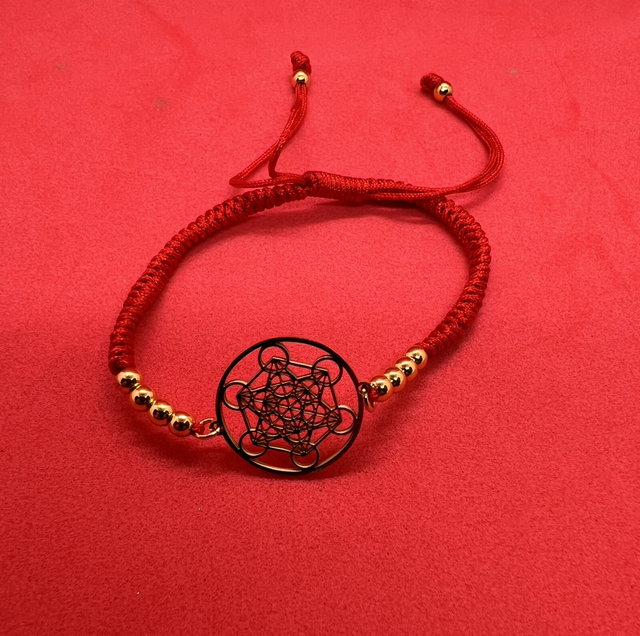 Bracelet Rouge &amp; Cube de Métatron – Protection et Énergie Positive