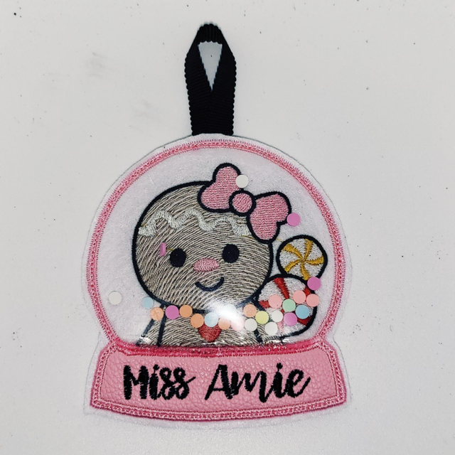 Shaker Snowglober Gingerbread decoration 