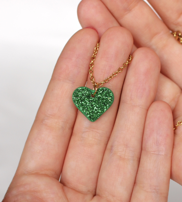 Pendentif Cara • couleurs pailletées