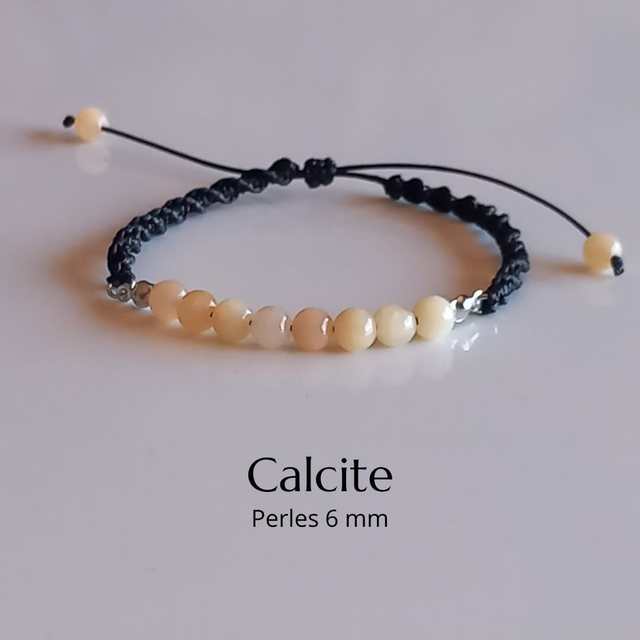 Bracelet ajustable en Calcite