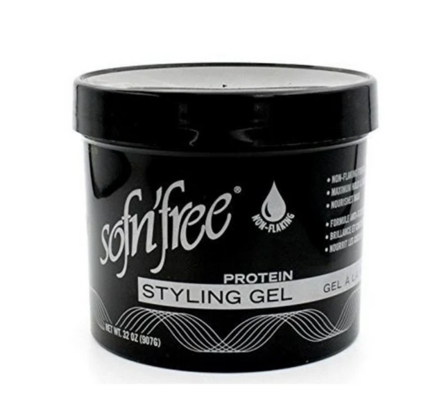 Sof N' Free Styling Gel W/Protein Black 32 oz