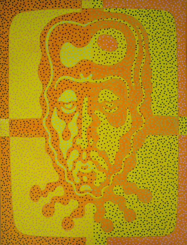 Jezus Bóg - Nowy Strukturalizm, 131x100 akryl płótno 2020