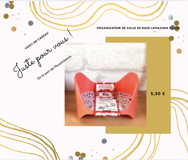 Organisateur de salle de bain Lamazuna rouge