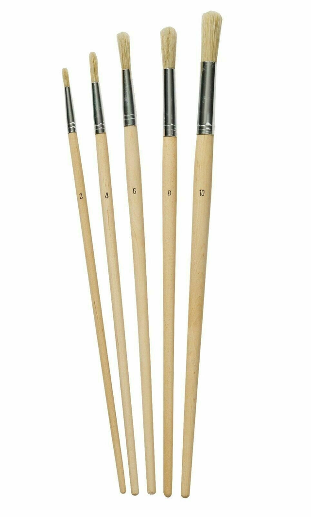 Harris Prestige Round Fitch Brush 6-Pack (2mm, 4mm, 6mm, 8mm, 10mm & 12mm)