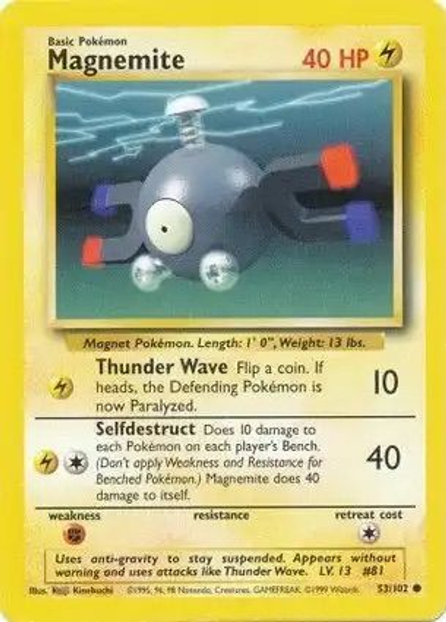 Magnemite - 53/102 (Base Set Unlimited)