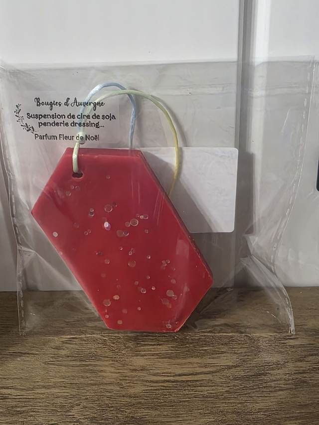 Suspension de cire de soja parfum Fleur de Noël 